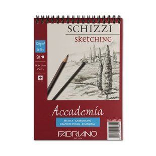 Альбом на спіралі Accademia А5 (14,8*21см) 120г/м2, 50л, дрібне зерно, FABRIANO 8001348150800 фото