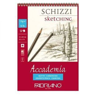 Альбом на спіралі Accademia А4 (21*29,7см) 120г/м2, 50л, дрібне зерно, FABRIANO 8001348150817 фото