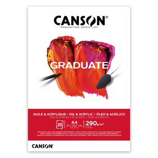 Склейка паперу для акрилу та олії GRADUATE, А4 (21*29,7см), 290г/м2, 20л, CANSON 3148950021236 фото