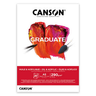 Склейка паперу для акрилу та олії GRADUATE, А5 (14,8*21см), 290г/м2, 20л, CANSON 3148950020420 фото
