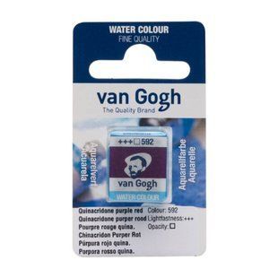 Фарба акварельна Van Gogh (592), Хінакрідон фіолетово-червоний, кювета, Royal Talens 8712079419400 фото
