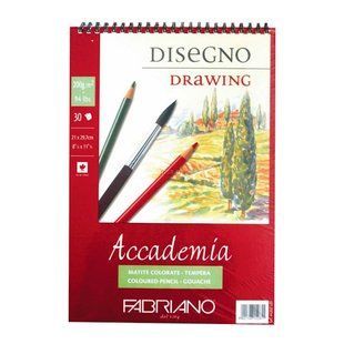 Альбом на спіралі Accademia, А4, 200г/м2, 30л, дрібне зерно, FABRIANO 8001348150855 фото