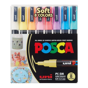 Набір маркерів uni POSCA Soft Color, 0,9-1,3мм, 8 шт 4902778249222 фото