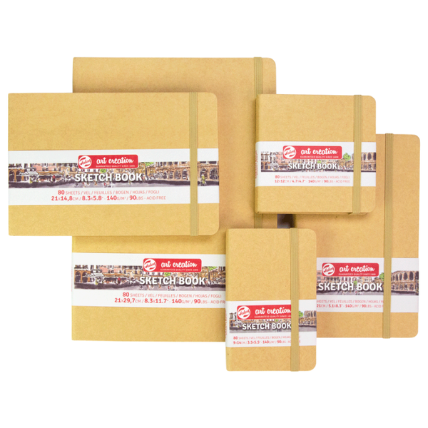 Блокнот для графіки Talens Art Creation 140г/м2, 21*29,7см, 80л., Kraft, Royal Talens 8712079467159 фото