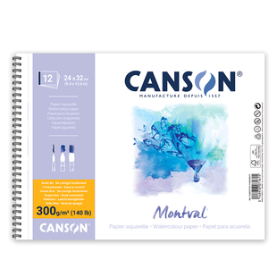 Альбом для акварелі на спіралі Montval B4, 24х32см, 300г/м2, 12л, CANSON 3148958071615 фото