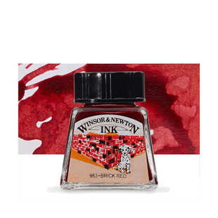 Туш Drawing Inks 14 мл, № 040 Brick Red (Червона цегла), Winsor&Newton 1005040 фото