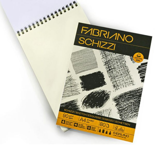 Альбом для ескізів на спіралі Schizzi Sketch, А4, 90г/м2, 80л, 20% бавовна, FABRIANO 8001348229919 фото