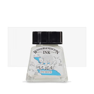 Туш Drawing Inks 14 мл, № 702 White (Білий), Winsor&Newton 1005702 фото