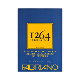 Склейка для рисунку та ескізів 1264 А3, 90г/м2, 100л, слонова кістка, FABRIANO 8001348211990 фото