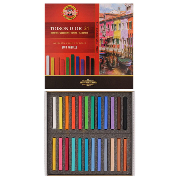 Набір пастелі сухої TOISON D'OR, прямокутна, 24 кол, KOH-I-NOOR 8593539110866 фото