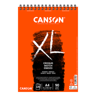 Альбом для ескізів на спіралі XL, А4 (21*29,7см), 90г/м2, 120л, білий колір, CANSON 3148957871032 фото