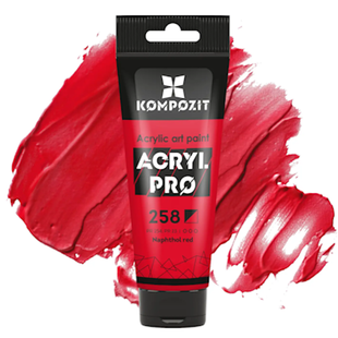 Фарба акрилова 75мл, 258 червоний нафталовий, Art Kompozit 4820251523631 фото