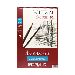 Альбом для ескізів на спіралі, Accademia A3 29,7x42см, 120г/м2, 50л, FABRIANO 8001348150824 фото