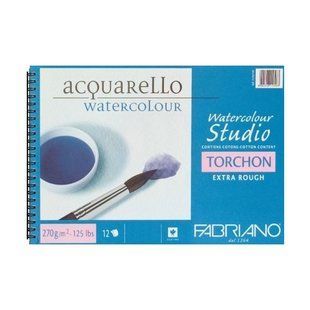 Альбом для акварелі на спіралі WATERCOLOUR STUDIO TORCHON, А5 (13,5x21см),12л, FABRIANO 8001348159681 фото