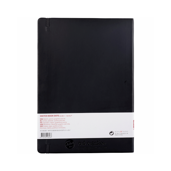 Блокнот для графіки та у крапку Talens Art Creation DOTS 80г/м, 21х30см, 80л, чорний, Royal Talens 8712079446468 фото