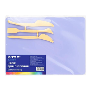 Набір для ліплення (дощ.180х250 мм + 3 стеки), бузк. KITE 4063276103574 фото