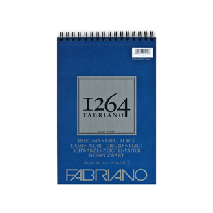 Альбом на спіралі для рисунку 1264 А4, 200г/м2, 40л, чорний, FABRIANO 8001348212188 фото