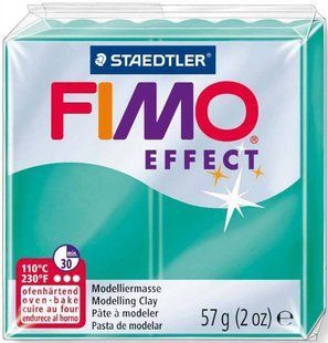 Пластика Effect, Зелена напівпрозора, 57г, Fimo 4006608810184 фото