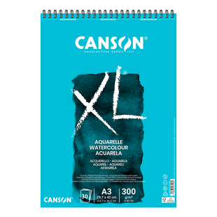 Альбом для акварелі на спіралі XL, A3 (29,7*42см), 300г/м2, 30л, середнє зерно, Canson 3148950074980 фото