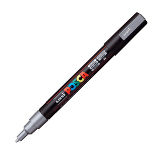 Маркер акриловий Uni Posca PC-3M 0,9-1,3 мм срібло (PC3M93) 4902778915936 фото