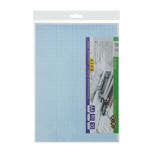 Папір міліметровий, А4, 80г/м2, блакитний (10арк.), KIDS Line, ZIBI 4824004042998 фото