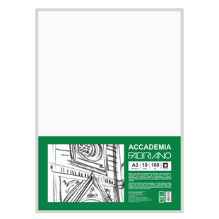 Папір для рисунку Accademia, пакет, А3 (29,7х42см), 10арк, дрібне зерно, 160г/м2, FABRIANO 4823098531869 фото