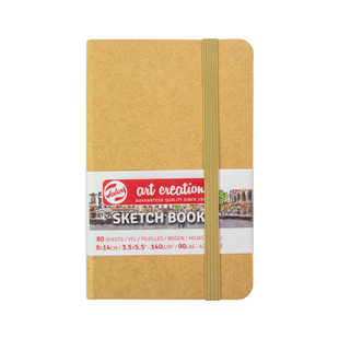 Блокнот для графіки Talens Art Creation 140г/м2, 9*14см, 80л., Kraft, Royal Talens 8712079467135 фото