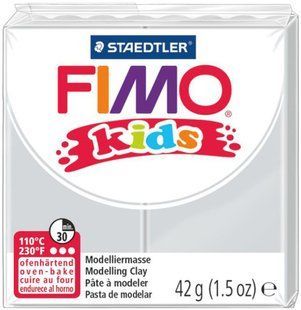Пластика Fimo kids, Сіра світла, 42г, Fimo 4007817804988 фото