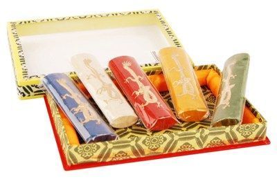 Туш китайська суха, набір 5 кольорів (31 г), D.K.ART & CRAFT 6926586610973 фото