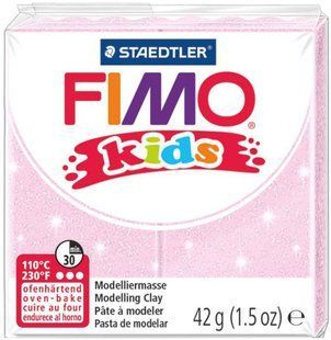 Пластика Fimo kids, Рожева перламутрова, 42г, Fimo 4007817804940 фото