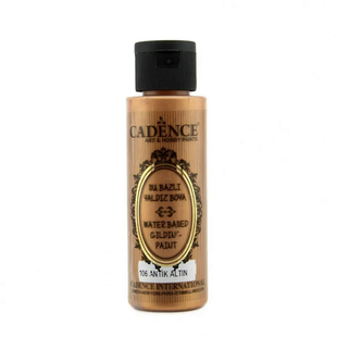 Акрилова фарба з ефектом золочення Waterbased Gilding Paint, 70 мл, #106 Antique Gold, Cadence 8697422122940 фото