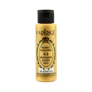 Акрилова фарба з ефектом золочення Waterbased Gilding Paint, 70 мл, #108 Super Gold, Cadence 8697422125590 фото