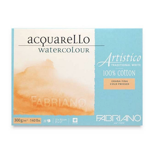 Склейка для акварелі ARTISTICO TRAD WHITE А3, 30,5*45,5см, 300г/м2, 20л, середнє зерно, FABRIANO 8001348149965 фото