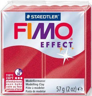 Пластика Effect, Рубіново-червона металік, 57г, Fimo 4006608811075 фото