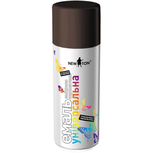 Фарба в аерозолі емаль універсальна, (8017) темно-коричнева матова, 400мл, NEW TON 4820155685916 фото