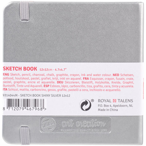 Блокнот для графіки Talens Art Creation 140г/м2, 12*12см, 80л., Shiny Silver, Royal Talens 8712079467968 фото