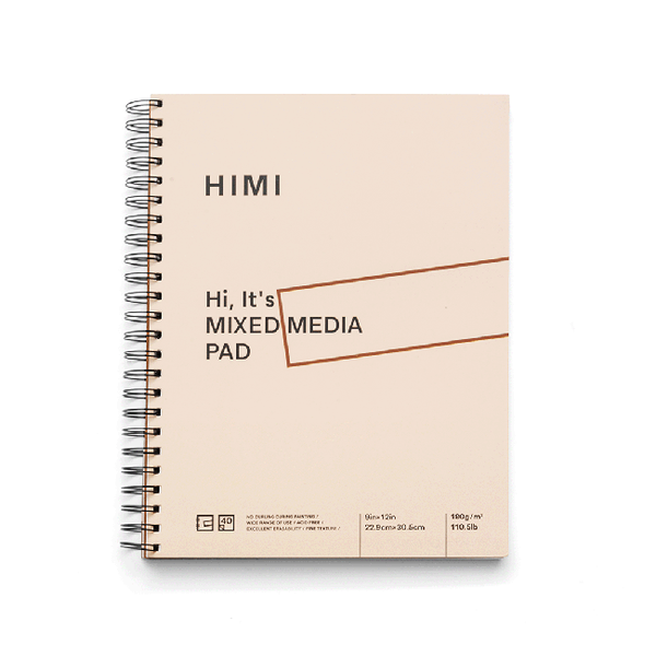 Блокнот на спіралі Mixed Media (22,9*30,5см), 180г/м2, 40л, HIMI 6976939685868 фото