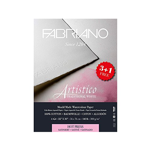 Упаковка Папір акварельний Artistico HP B2 (56*76см), 300г/м2, 3+1, FABRIANO 8001348209263 фото