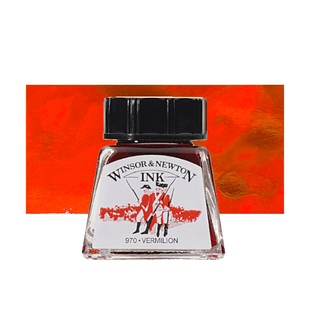 Туш Drawing Inks 14 мл, № 601 Vermilion (Верміліон), Winsor&Newton 094376896411 фото