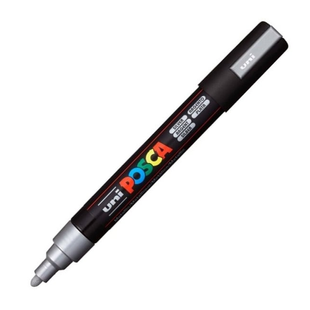 Маркер акриловий Uni Posca PC-5M 1,8-2,5 мм срібло (PC5M93) 4902778916278 фото