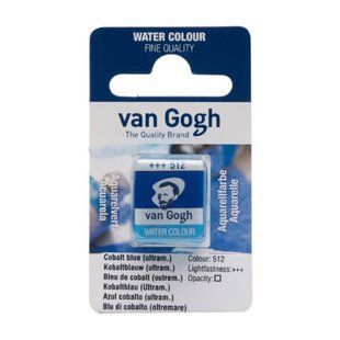 Фарба акварельна Van Gogh (512), Кобальт синій (ультрамарин), кювета, Royal Talens 8712079048037 фото