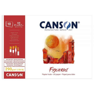 Склейка паперу для олійних фарб Figueras&reg; Linen canvas grain 290 г, 21x29,7 см, 10л, Canson 3148950080752 фото