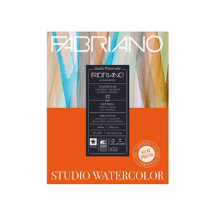 Альбом-склейка для акварелі Studio Watercolor B5, 20,3*25,4см, 300 г/м2, 12л, Fabriano 8001348178545 фото