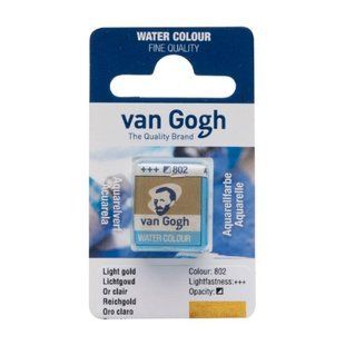 Фарба акварельна Van Gogh (802), Світле золото, кювета, Royal Talens 8712079419585 фото