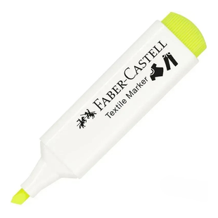 Маркер для тканин, 1-5мм, неон жовтий, 159528, Faber Castell 4005401595281 фото