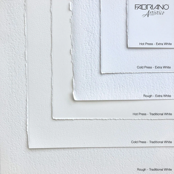 Папір акварельний Artistico Rough, EXTRA WHITE, 56*76см, 300г/м2, FABRIANO 8001348209188 фото