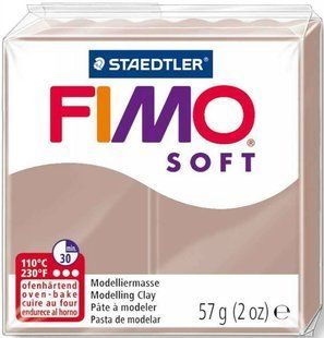 NEW 2018! Пластика Soft, Сіро-коричнева, 57г, Fimo 4007817035573 фото