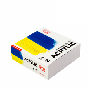 Набір акрилових фарб Ukraine 9x10мл, ROSA START 4823098531043 фото