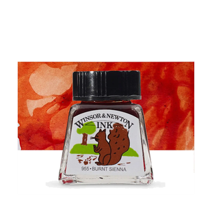Туш Drawing Inks 14 мл, № 074 Burnt Sienna (Сієна), Winsor&Newton 1005074 фото