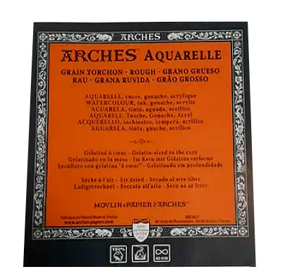 Папір акварельний, 100% бавовна, Rough Grain, 300 гр, крупне зерно, 56x76 см, ARCHES 3700417700278 фото